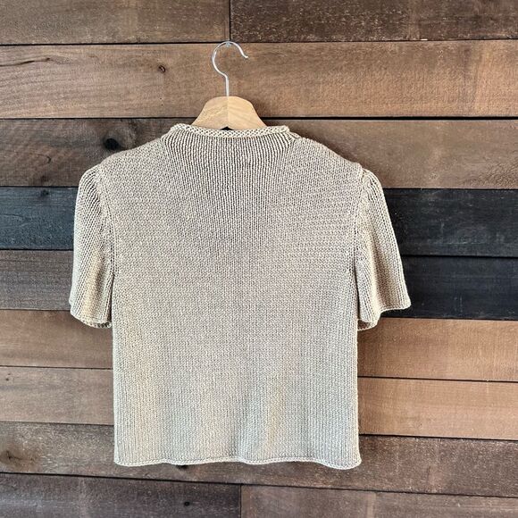 Vintage 90s Norton Studio Mock Neck Knit Sweater Top – Tagged Petite Medium - Picture 8 of 10